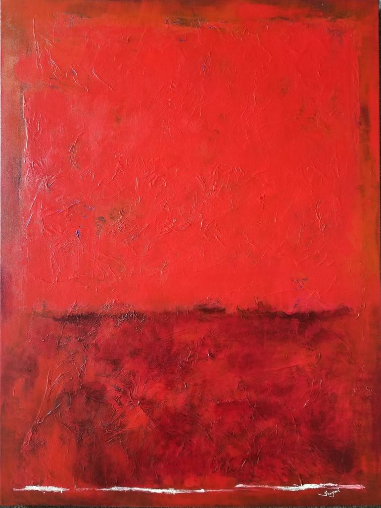 Original Abstract Expressionism Abstract Painting by Songmi Heart