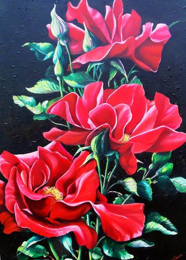 Print of Realism Floral Paintings by KARIN BEST