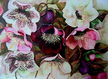 Original Floral Paintings by KARIN BEST