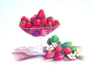 Original Realism Food Drawings by KARIN BEST