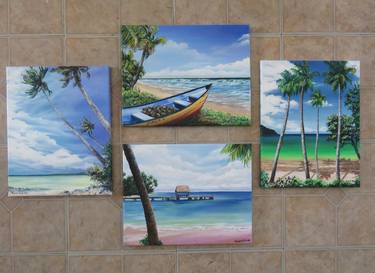 Original Realism Beach Paintings by KARIN BEST