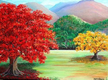 Original Tree Paintings by KARIN BEST