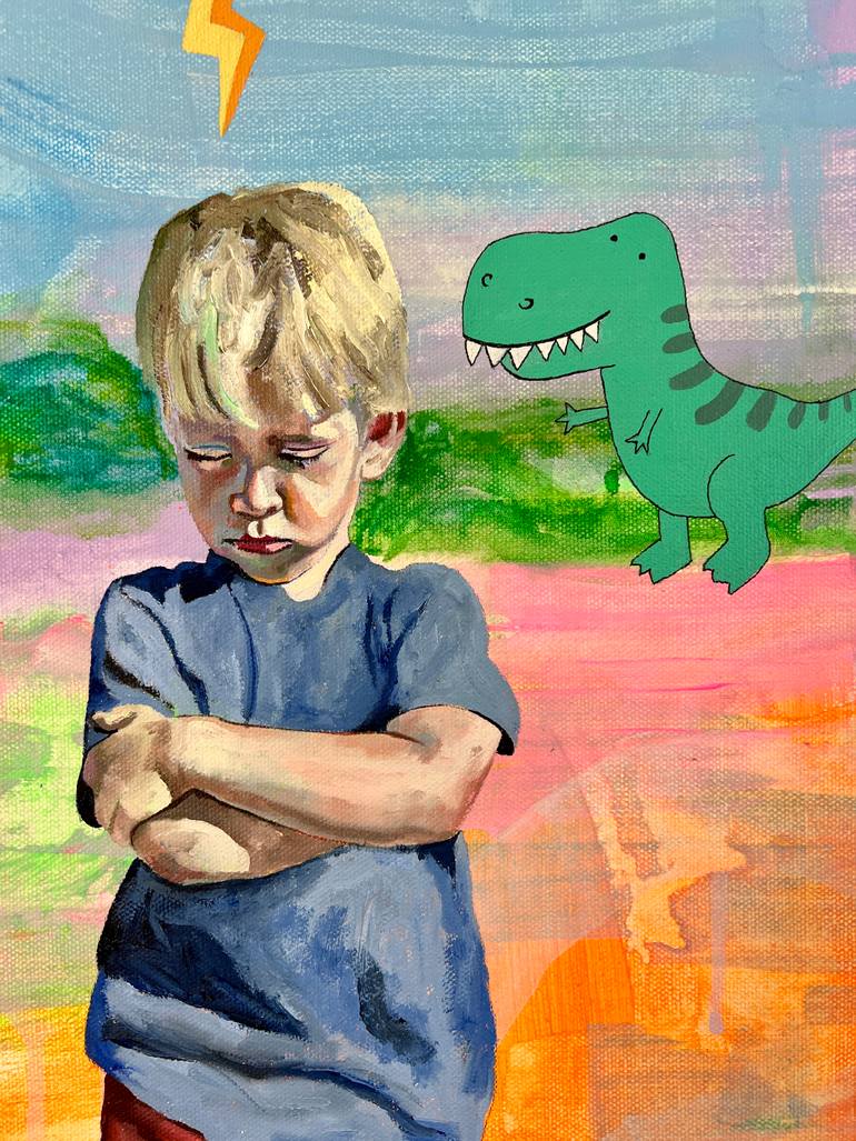 Original Abstract Expressionism Children Painting by Jonathan Mcafee