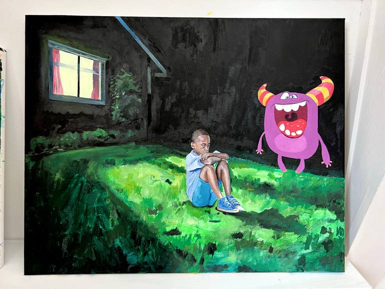 Original Figurative People Painting by Jonathan Mcafee