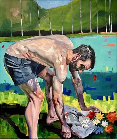 Original Expressionism Men Paintings by Jonathan Mcafee