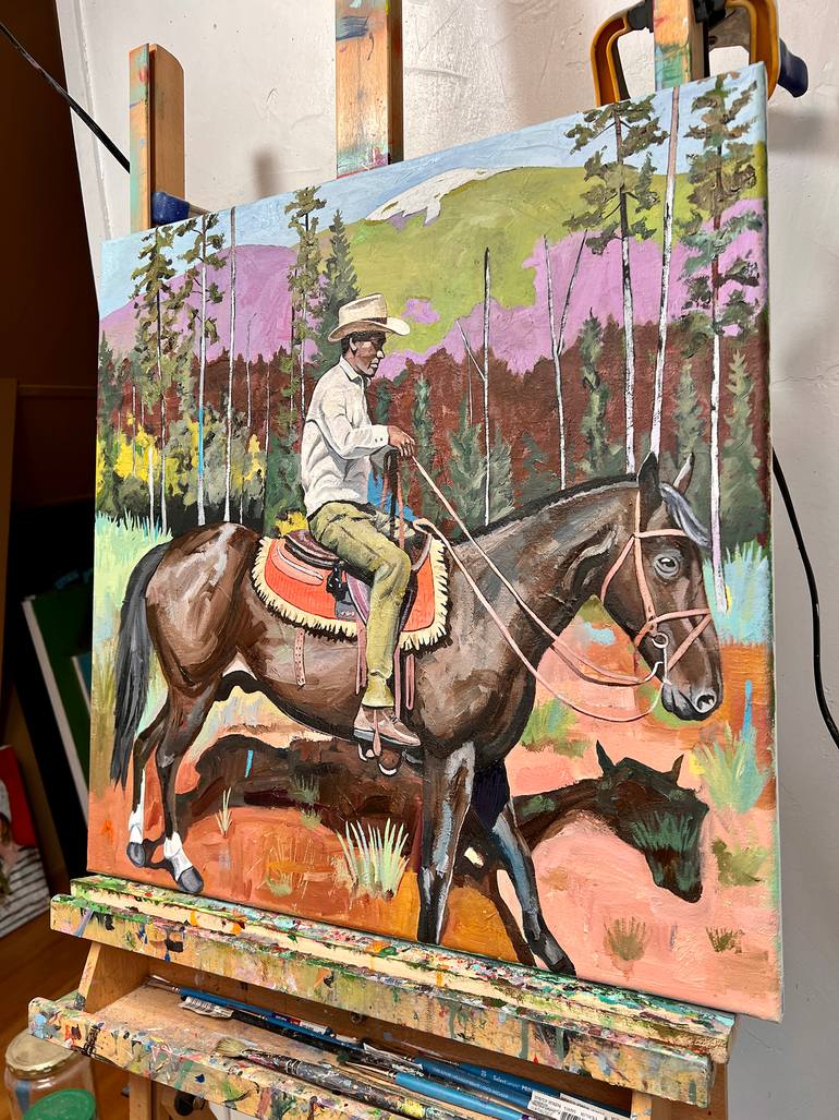 Original Figurative Horse Painting by Jonathan Mcafee
