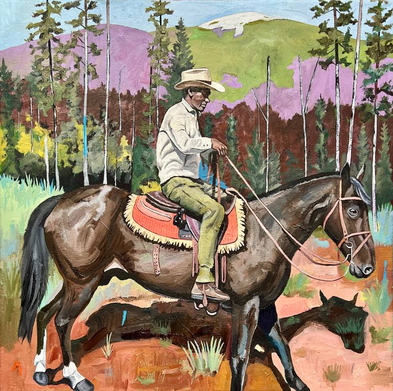 Original Figurative Horse Painting by Jonathan Mcafee