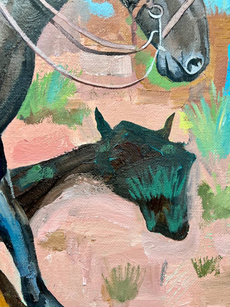 Original Figurative Horse Painting by Jonathan Mcafee