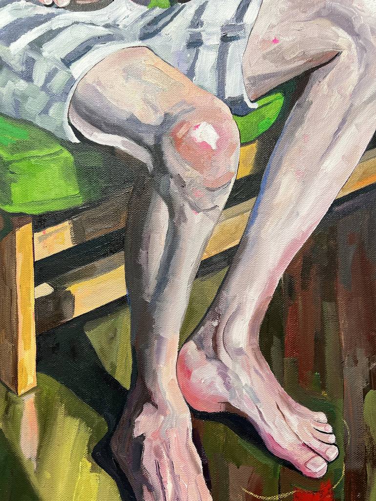 Original Impressionism Men Painting by Jonathan Mcafee