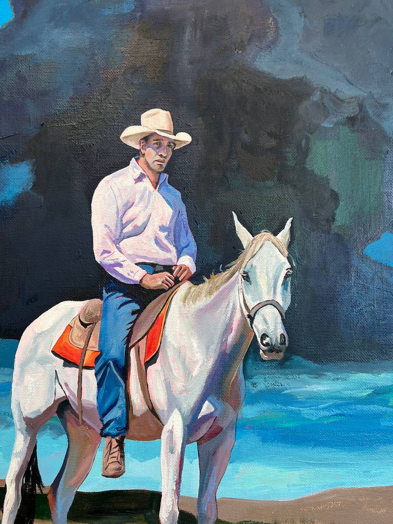 Original Expressionism Horse Painting by Jonathan Mcafee