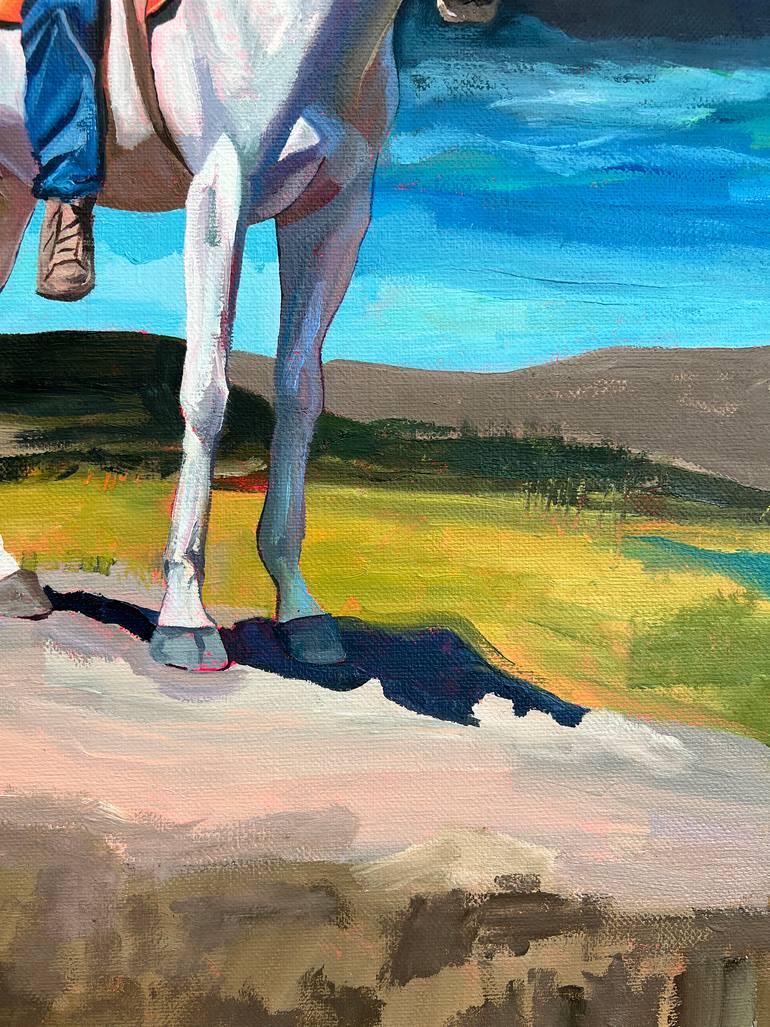 Original Expressionism Horse Painting by Jonathan Mcafee