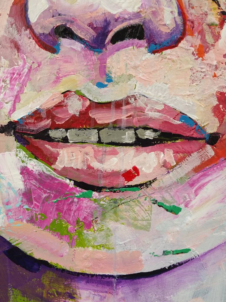 Original Abstract Expressionism People Painting by Jonathan Mcafee