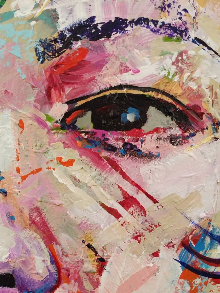 Original Abstract Expressionism People Painting by Jonathan Mcafee