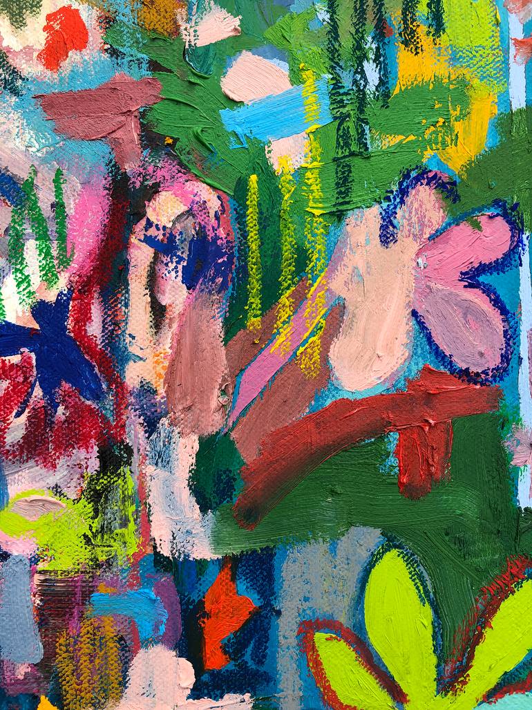 Original Abstract Expressionism People Painting by Jonathan Mcafee