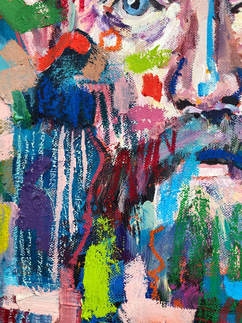 Original Abstract Expressionism People Painting by Jonathan Mcafee