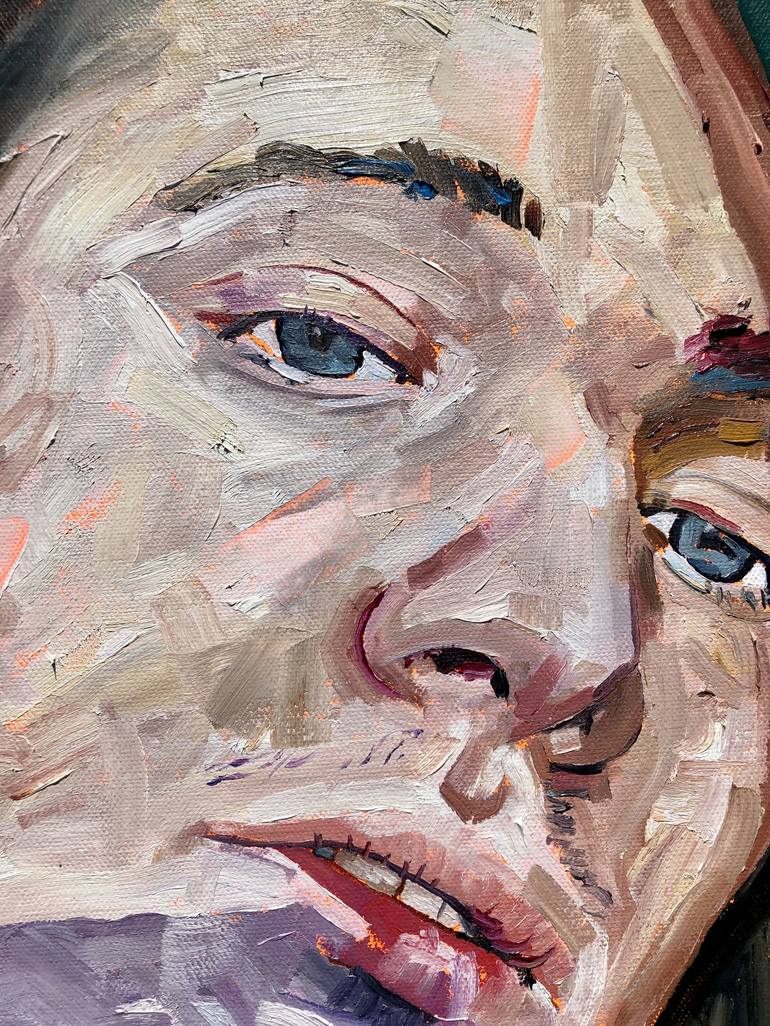 Original Expressionism Portrait Painting by Jonathan Mcafee