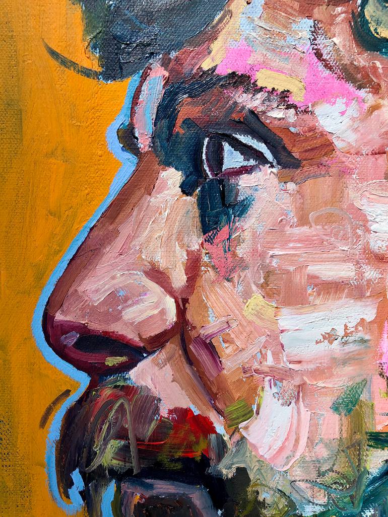 Original Abstract Expressionism People Painting by Jonathan Mcafee