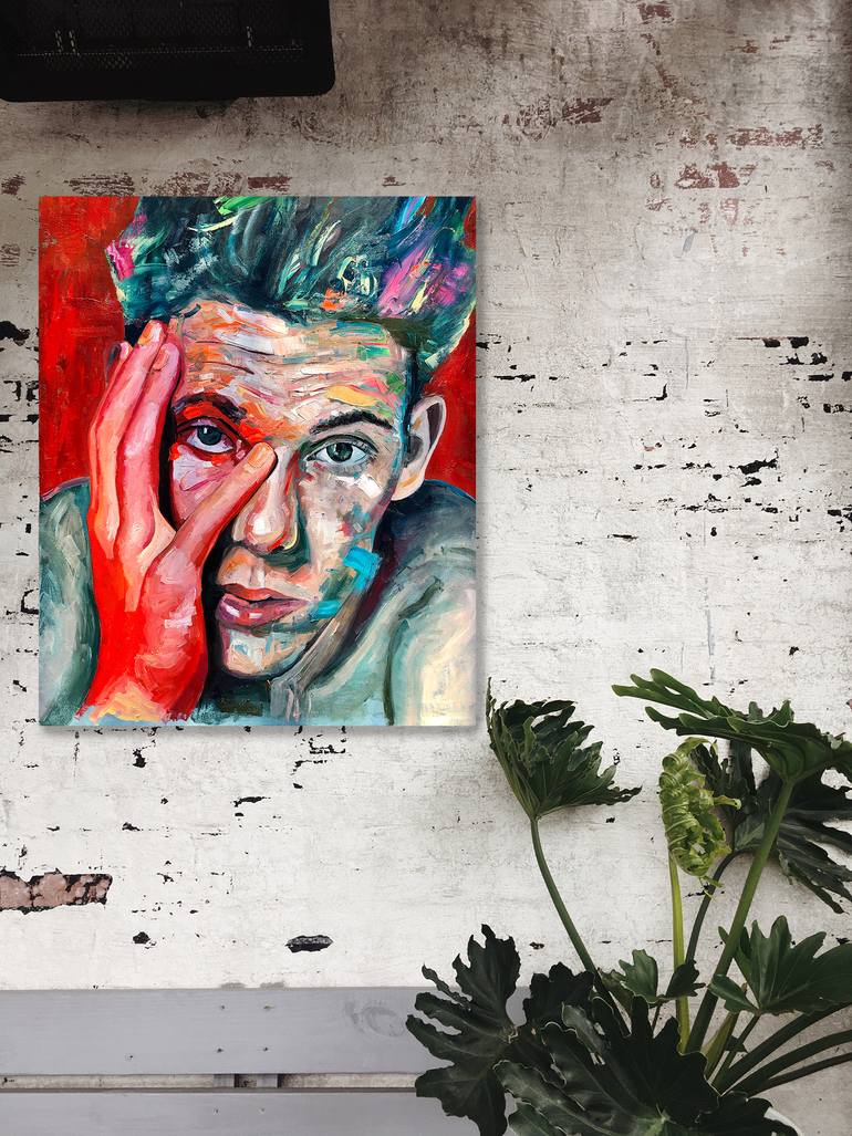 Original Expressionism People Painting by Jonathan Mcafee