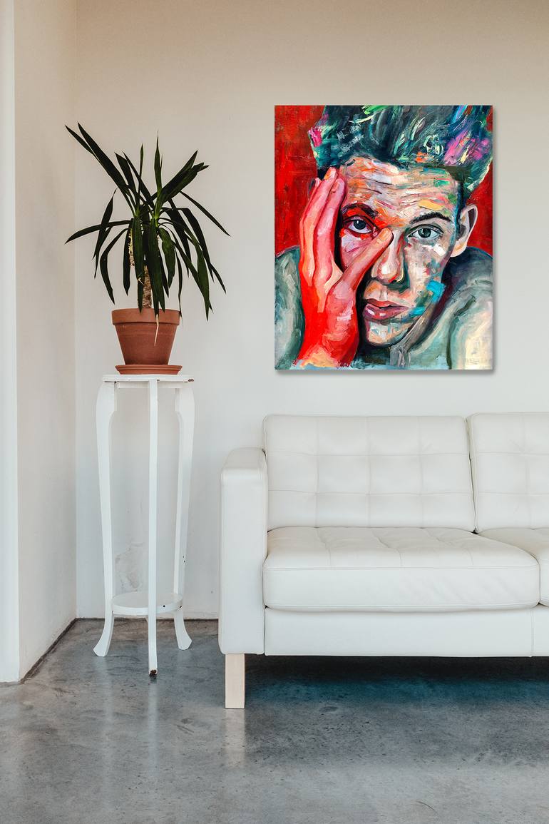 Original Expressionism People Painting by Jonathan Mcafee