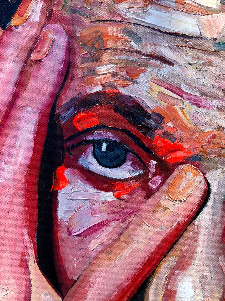 Original Expressionism People Painting by Jonathan Mcafee
