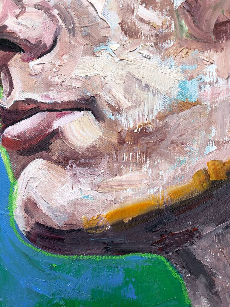 Original Abstract Expressionism People Painting by Jonathan Mcafee