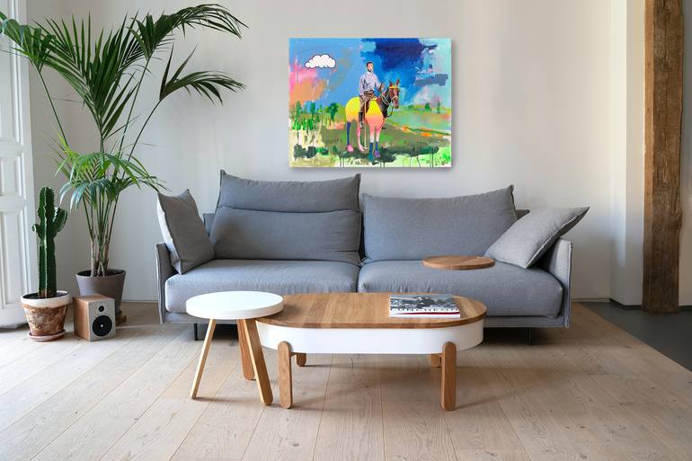 Original Abstract Expressionism Horse Painting by Jonathan Mcafee