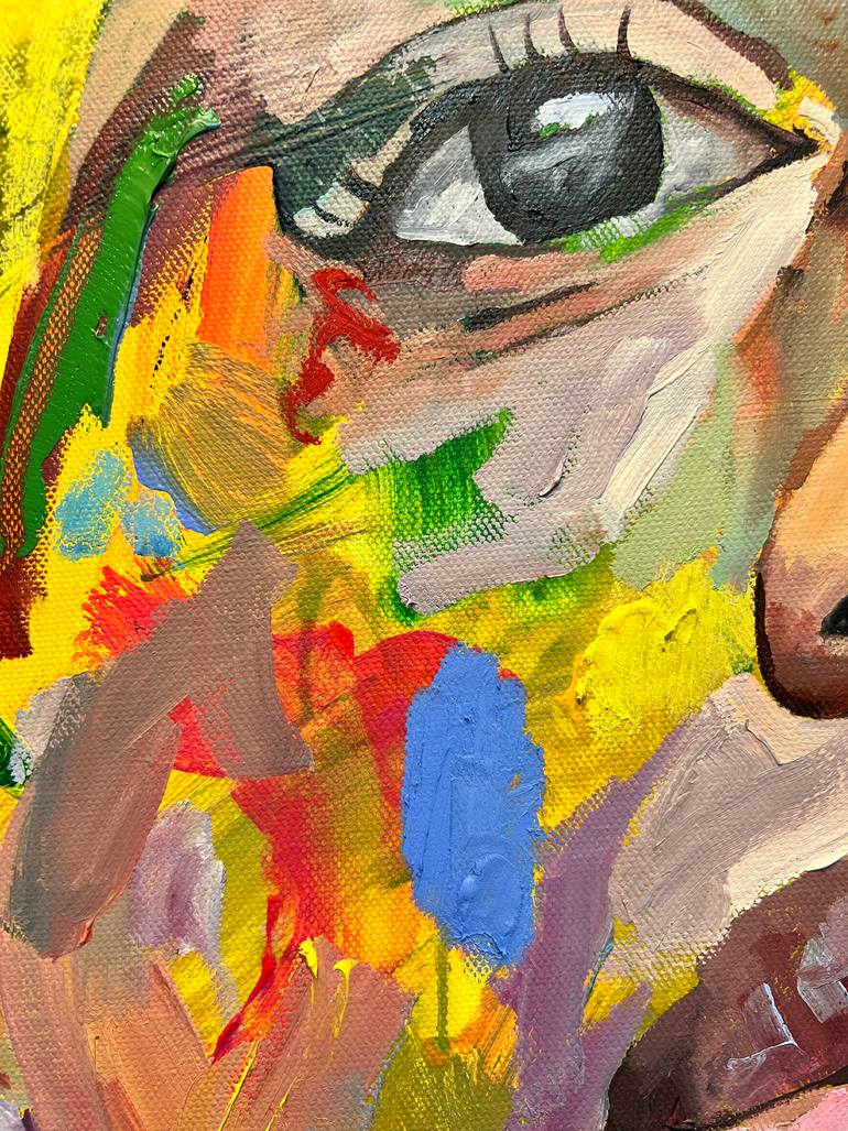 Original Expressionism People Painting by Jonathan Mcafee
