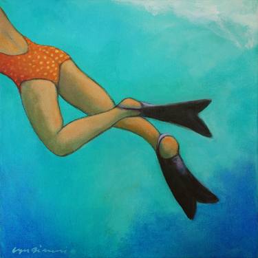 Print of Figurative Water Paintings by Lyn Gianni