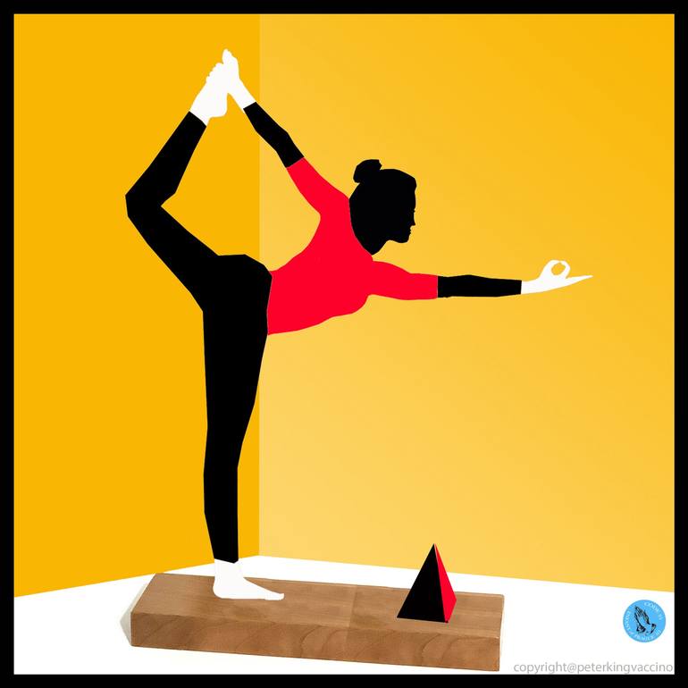 Narajasana Black Red White - Print