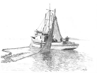Print of Illustration Boat Drawings by John Jensen