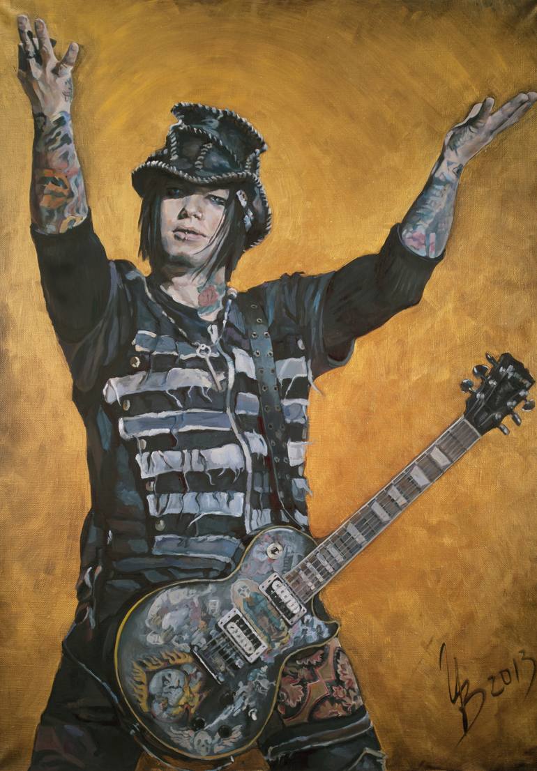 Dj Ashba Painting By Inna Volvak Saatchi Art