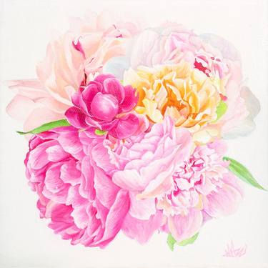 Original Fine Art Floral Paintings by HAZZI Eunjeong