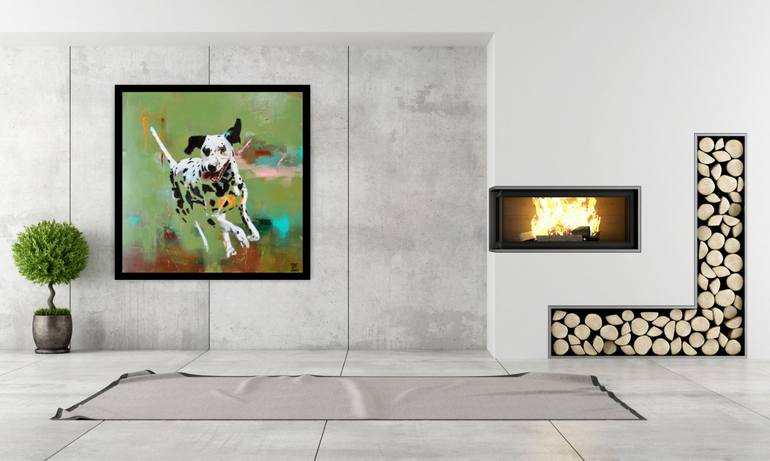 Original Dogs Painting by Matteo Cassina