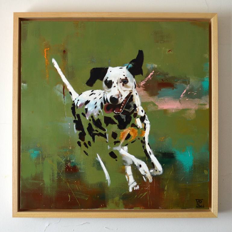Original Dogs Painting by Matteo Cassina