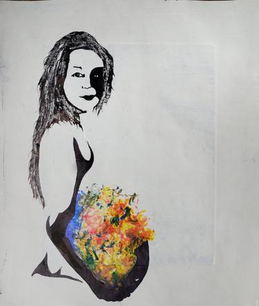 Print of Street Art Women Drawings by Carlos Rosales Fernadez Eduardo