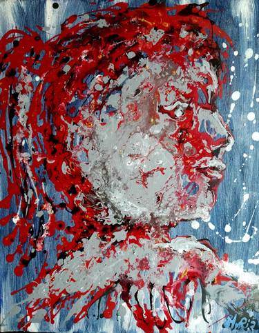 Original Abstract Expressionism Abstract Painting by Myriam El