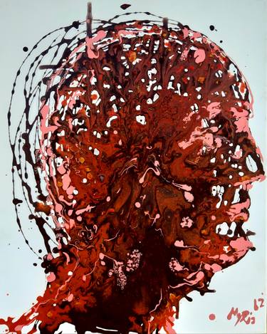 Original Abstract Expressionism Abstract Painting by Myriam El