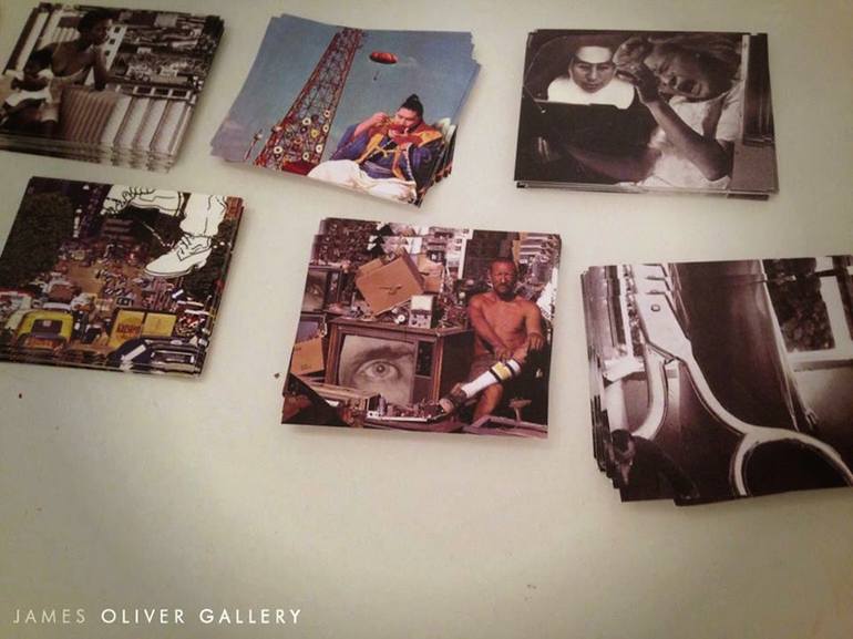 Original Abstract Expressionism Cities Collage by Jayne Surrena