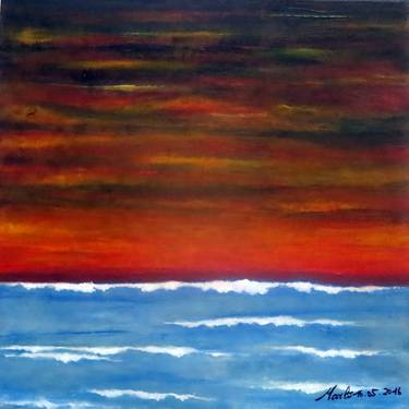 Print of Expressionism Seascape Paintings by Marianne  Charlotte Mylonas-Svikovsky