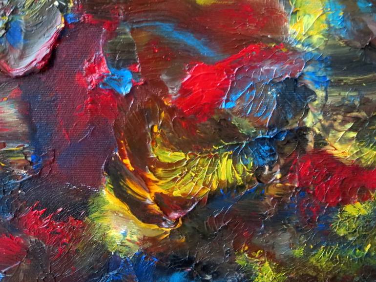 Original Abstract Painting by Marianne  Charlotte Mylonas-Svikovsky