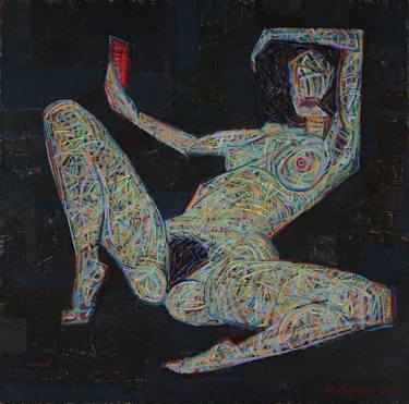 Print of Expressionism Nude Paintings by Alexey Rubanov