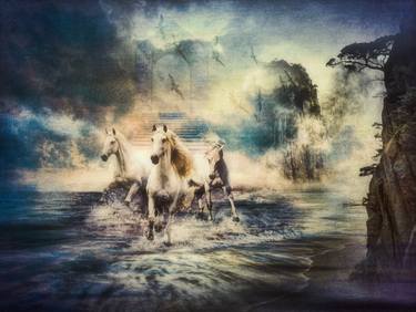 White Horses Running Fantasy thumb