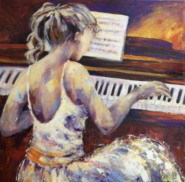 Original Figurative Music Paintings by Jacintha Krish