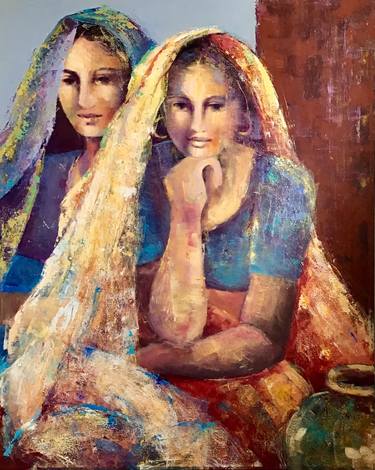 Print of Women Paintings by Jacintha Krish