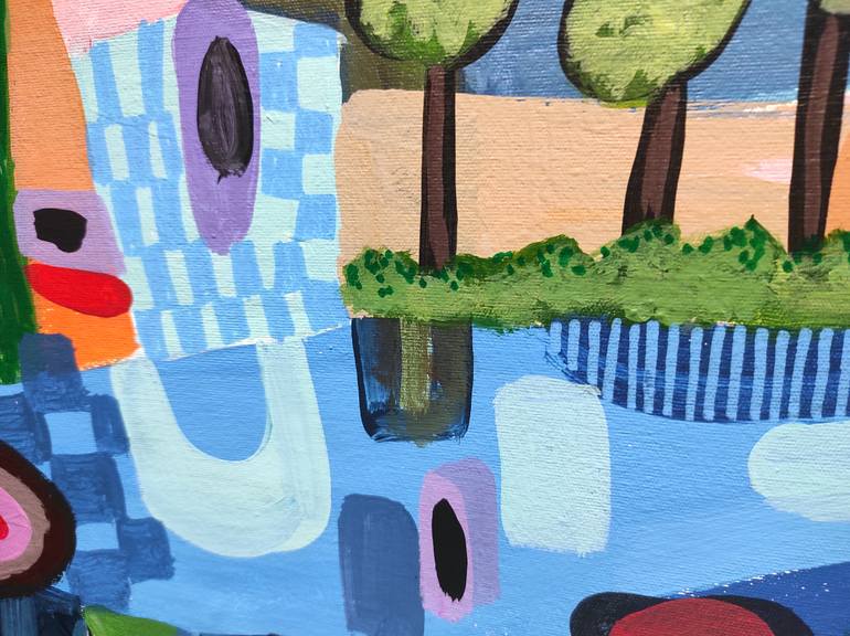 Original Abstract Landscape Painting by Jolina Anthony