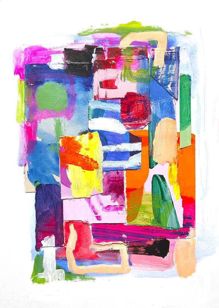 Original Fine Art Abstract Painting by Jolina Anthony