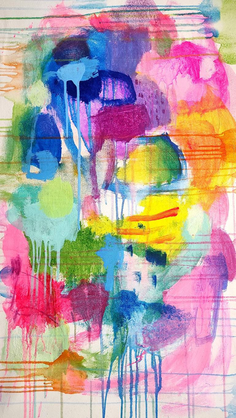 Original Fine Art Abstract Painting by Jolina Anthony