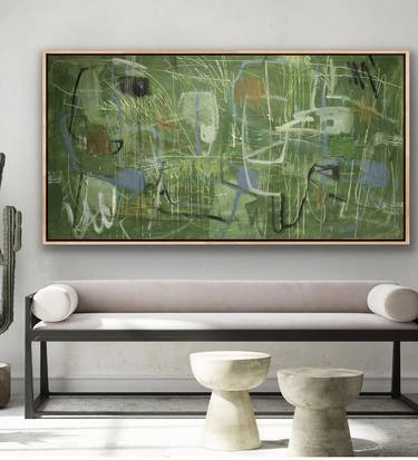 Original Fine Art Abstract Painting by Jolina Anthony