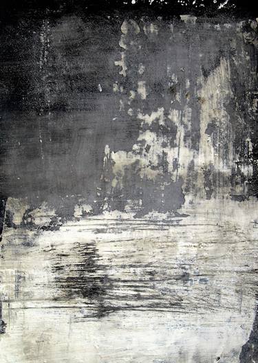black and white abstract painting by Jolina Anthony thumb