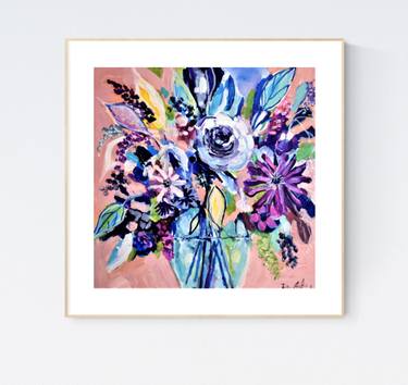 Original Abstract Floral Paintings by Jolina Anthony